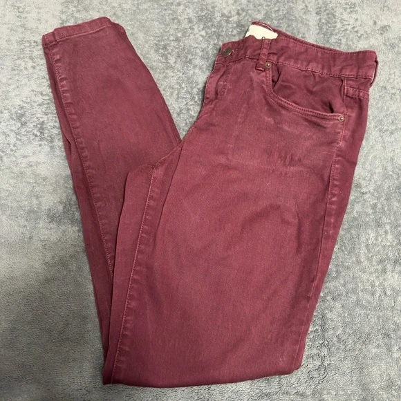 Garage Wine-Colored Skinny Jeans - Picture 5 of 11